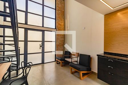 Sala/Cozinha de apartamento para alugar com 1 quarto, 50m² em Mirandópolis, São Paulo