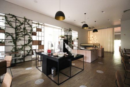 Área comum - Restaurante  de apartamento para alugar com 1 quarto, 35m² em Itaim Bibi, São Paulo