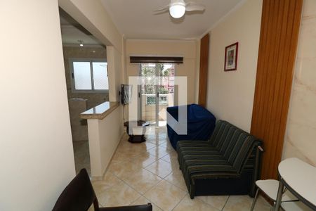 Sala de apartamento para alugar com 1 quarto, 44m² em Nova Mirim, Praia Grande