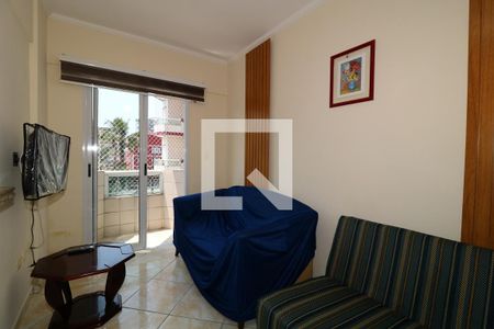Sala de apartamento para alugar com 1 quarto, 44m² em Nova Mirim, Praia Grande