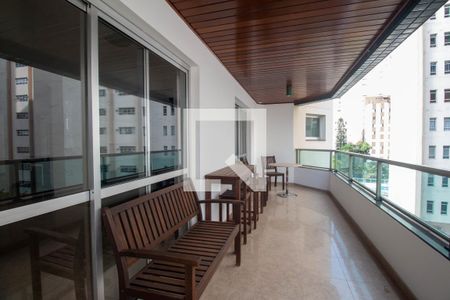Varanda da Sala de apartamento à venda com 4 quartos, 205m² em Campo Belo, São Paulo