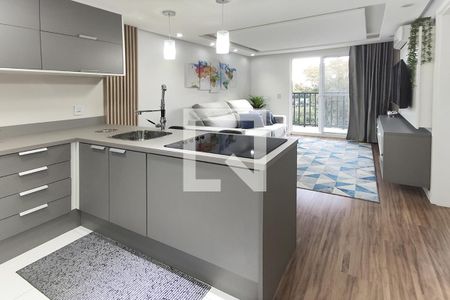 Cozinha e Área de Serviço de apartamento à venda com 1 quarto, 60m² em Loteamento Parque Recreio, São Leopoldo