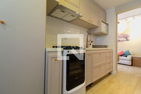 Cozinha de apartamento à venda com 1 quarto, 38m² em Indianópolis, São Paulo