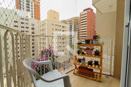 Varanda de apartamento à venda com 1 quarto, 38m² em Indianópolis, São Paulo