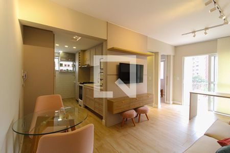 Sala de apartamento à venda com 1 quarto, 38m² em Indianópolis, São Paulo
