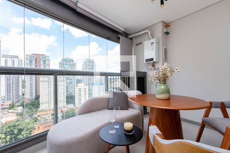 Varanda de kitnet/studio para alugar com 1 quarto, 32m² em Jardim das Acacias, São Paulo
