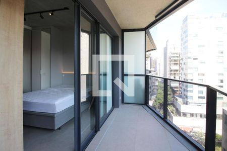 Varanda da Sala de kitnet/studio para alugar com 1 quarto, 45m² em Vila Olímpia, São Paulo