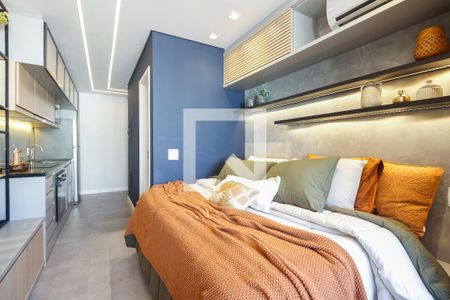 Studio - Sala e Quarto de kitnet/studio para alugar com 1 quarto, 25m² em Vila Gomes Cardim, São Paulo