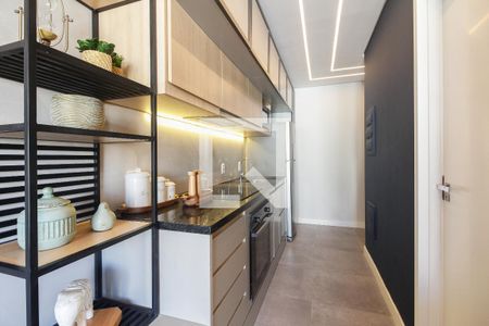 Studio - Cozinha de kitnet/studio para alugar com 1 quarto, 25m² em Vila Gomes Cardim, São Paulo
