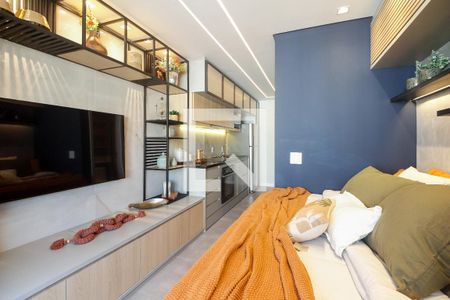 Studio - Sala e Quarto de kitnet/studio para alugar com 1 quarto, 25m² em Vila Gomes Cardim, São Paulo