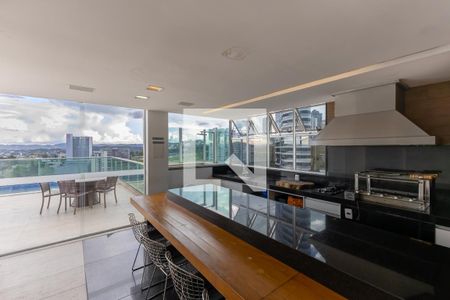 Área comum - Churrasqueira de kitnet/studio à venda com 1 quarto, 70m² em Vale do Sereno, Nova Lima