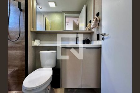 Banheiro Suíte de apartamento à venda com 1 quarto, 28m² em Jardim Caravelas, São Paulo