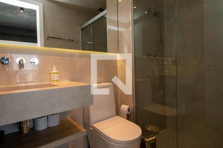 Banheiro de apartamento à venda com 1 quarto, 42m² em Brooklin, São Paulo