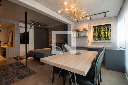 Sala de Jantar de apartamento à venda com 1 quarto, 42m² em Brooklin, São Paulo