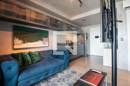 Sala de apartamento à venda com 1 quarto, 42m² em Brooklin, São Paulo