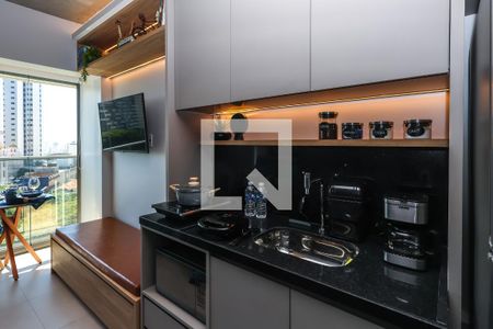 Cozinha de kitnet/studio para alugar com 1 quarto, 25m² em Paraíso, São Paulo
