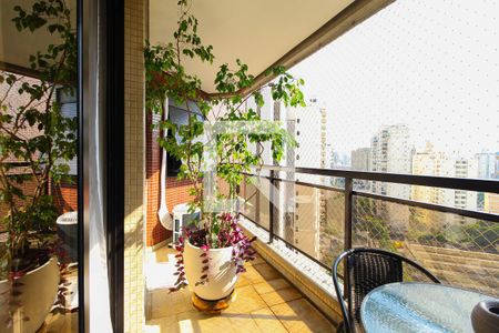 Varanda da Sala de apartamento à venda com 3 quartos, 122m² em Indianópolis, São Paulo