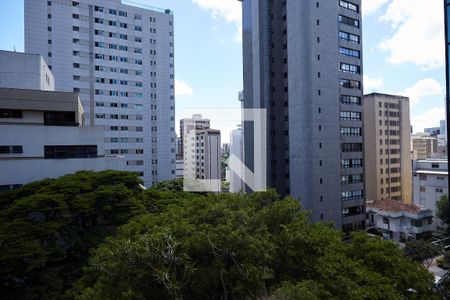 Vista da Sala de kitnet/studio para alugar com 1 quarto, 45m² em Lourdes, Belo Horizonte