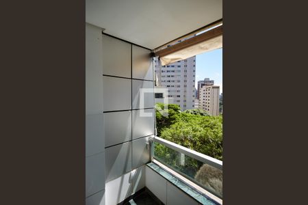 Varanda da Sala de kitnet/studio para alugar com 1 quarto, 45m² em Lourdes, Belo Horizonte
