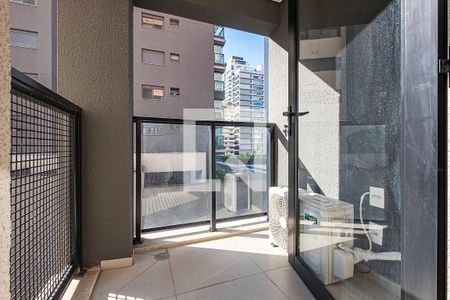 Studio - Varanda de kitnet/studio para alugar com 1 quarto, 30m² em Pinheiros, São Paulo