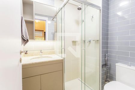 Banheiro de kitnet/studio para alugar com 1 quarto, 26m² em Planalto Paulista, São Paulo