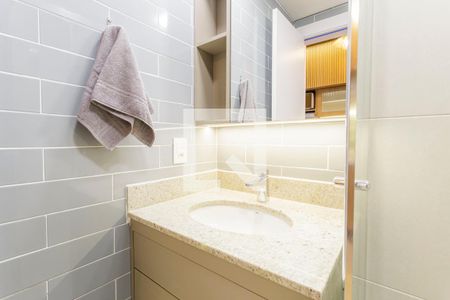 Banheiro de kitnet/studio para alugar com 1 quarto, 26m² em Planalto Paulista, São Paulo