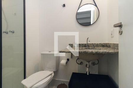 Banheiro de kitnet/studio à venda com 1 quarto, 21m² em República, São Paulo