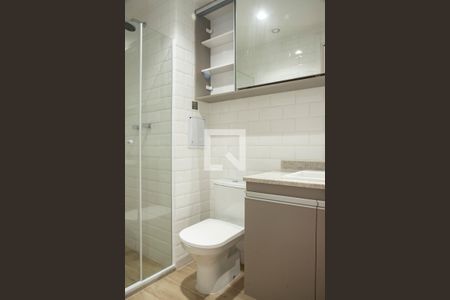 Banheiro de kitnet/studio para alugar com 1 quarto, 28m² em Vila Clementino, São Paulo