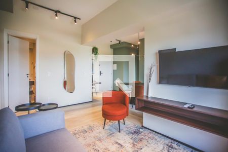 Sala de Estar de apartamento para alugar com 1 quarto, 58m² em Vila Clementino, São Paulo