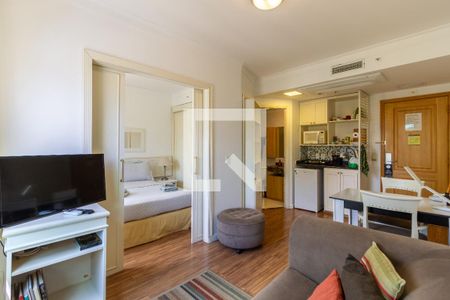 Sala e Cozinha de apartamento à venda com 1 quarto, 37m² em Jardim America, São Paulo