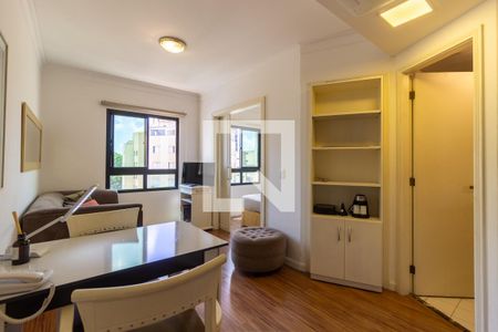Sala e Cozinha de apartamento à venda com 1 quarto, 37m² em Jardim America, São Paulo