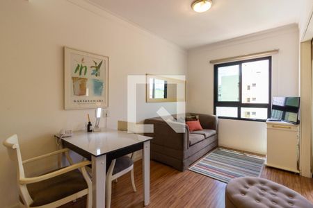 Sala e Cozinha de apartamento à venda com 1 quarto, 37m² em Jardim America, São Paulo
