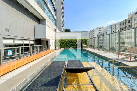 Área comum - Piscina de kitnet/studio para alugar com 1 quarto, 24m² em Vila Madalena, São Paulo
