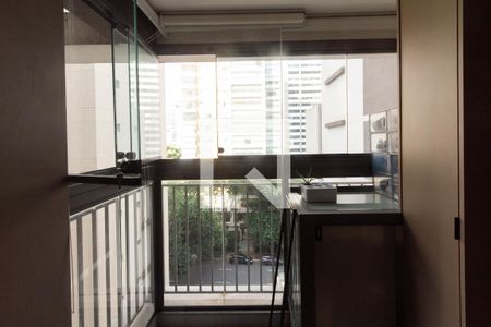 Varanda de apartamento à venda com 1 quarto, 34m² em Indianópolis, São Paulo