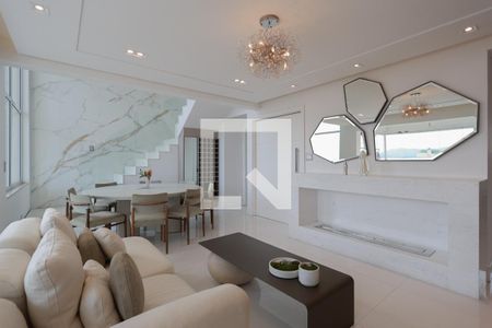 Sala de estar/Lareira de apartamento para alugar com 4 quartos, 340m² em Santana, São Paulo