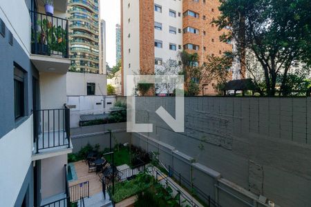 Sala - Vista de apartamento para alugar com 1 quarto, 27m² em Campo Belo, São Paulo