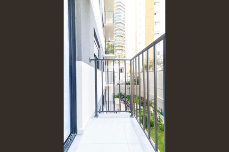 Sala - Varanda de apartamento para alugar com 1 quarto, 27m² em Campo Belo, São Paulo