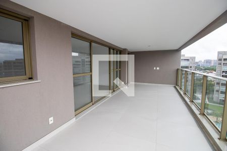 Varanda da Sala de apartamento para alugar com 3 quartos, 187m² em Barra da Tijuca, Rio de Janeiro