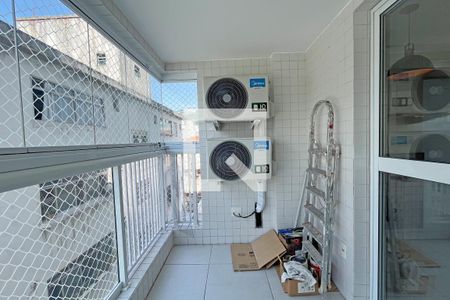 Varanda gourmet de apartamento para alugar com 1 quarto, 53m² em Campo Grande, Santos