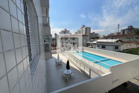 Vista da Varanda gourmet de apartamento para alugar com 1 quarto, 53m² em Campo Grande, Santos