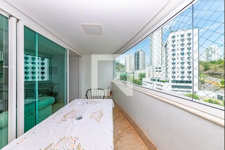 Varanda da Sala de apartamento à venda com 4 quartos, 145m² em Belvedere, Belo Horizonte