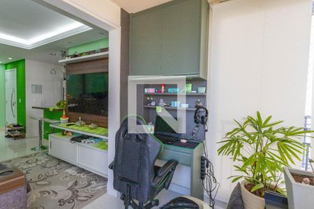 Varanda da sala  de apartamento à venda com 2 quartos, 65m² em Centro, Diadema