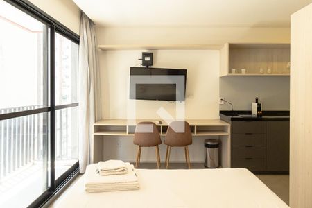 Studio de kitnet/studio para alugar com 1 quarto, 24m² em Indianópolis, São Paulo