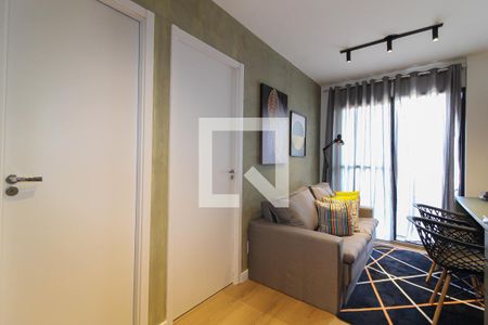 Sala/Cozinha de apartamento para alugar com 1 quarto, 28m² em Moema, São Paulo