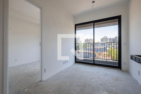 Sala/Cozinha de apartamento à venda com 1 quarto, 28m² em Vila Madalena, São Paulo