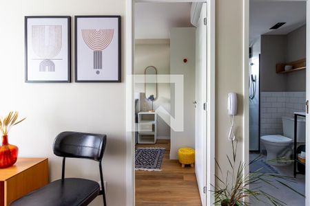 Sala de apartamento para alugar com 1 quarto, 32m² em Santo Amaro, São Paulo