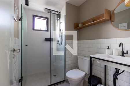 Banheiro de apartamento para alugar com 1 quarto, 32m² em Santo Amaro, São Paulo