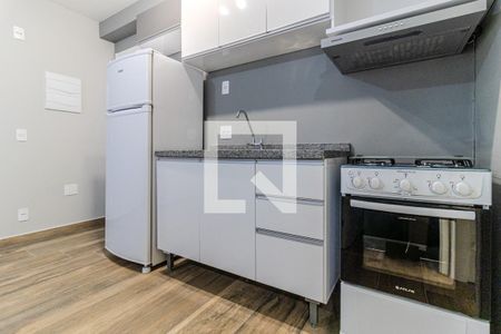 Cozinha de apartamento para alugar com 1 quarto, 26m² em Vila Buarque, São Paulo