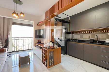 Sala  de apartamento para alugar com 1 quarto, 42m² em Jardim Olavo Bilac, São Bernardo do Campo