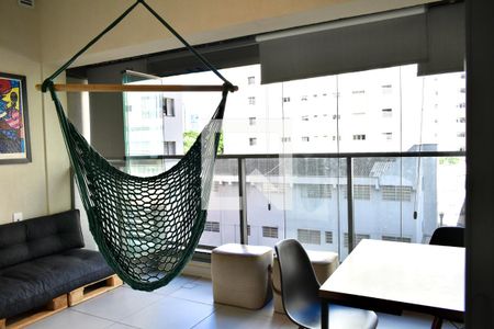 Sacada Sala de apartamento à venda com 1 quarto, 40m² em Vila Monte Alegre, São Paulo